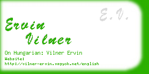ervin vilner business card